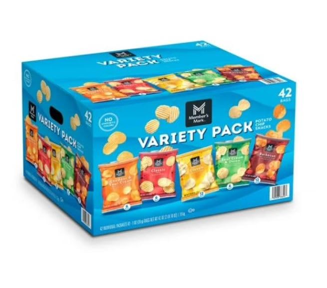 Potato Chips Variety Pack, 1 Ounce (Pack of 42)