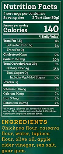 Siete Chickpea Flour Tortillas, 7 Oz