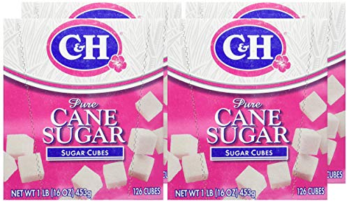 C&H, Sugar Cubes, 126 Count, 16oz Box (Pack of 4)