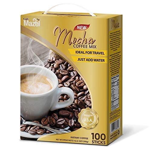 Cafe Mazel Mocha Instant Coffee Mix - 3 In 1 100 Sticks