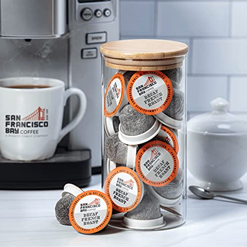 San Francisco Bay Compostable Coffee Pods - Decaf French Roast (36 Ct) K Cup Compatible Including Keurig 2.0, Dark Roast, Swiss