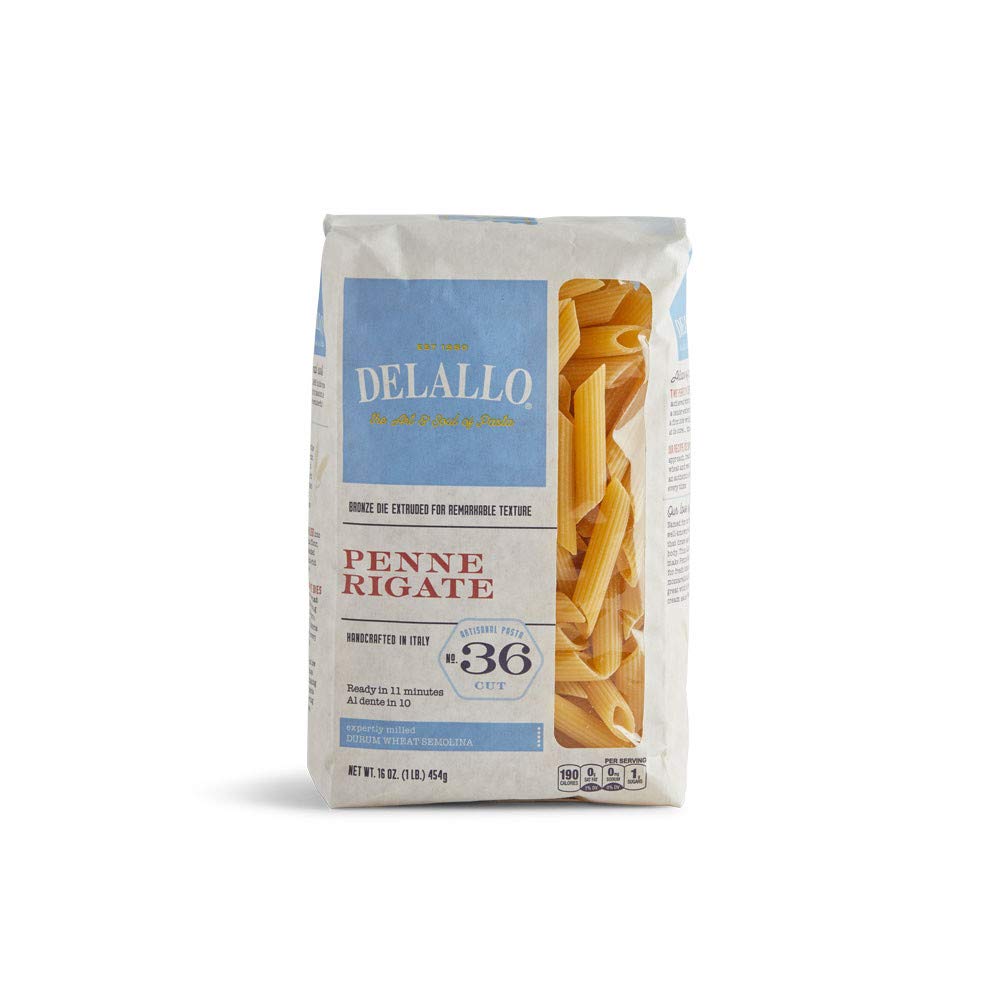 DeLallo Penne Rigate, Bag, 1-pounds (Pack of8)