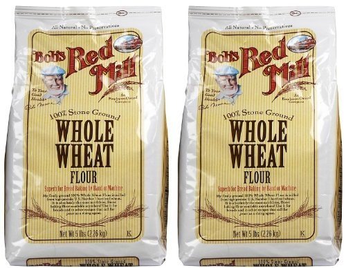 Bobs Red Mill Flour Whole Wheat Organic, 5-pounds (Pack of4) (Value Bulk Multi-Pack)