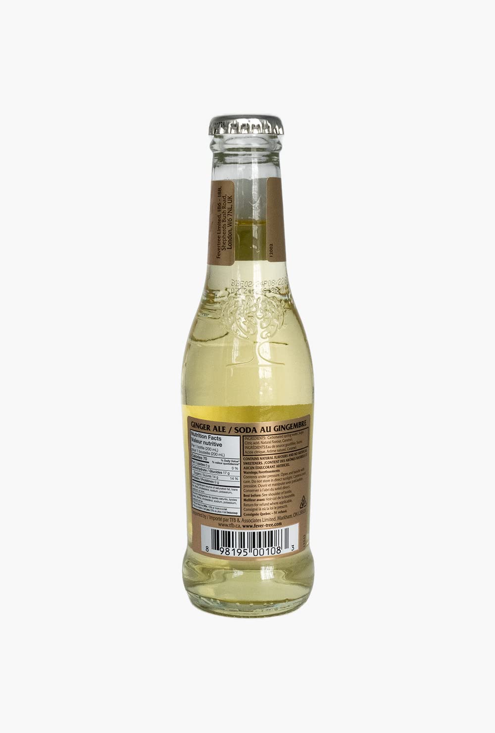 Fever-Tree Premium Ginger Ale - 4 Ct - Amber Color - Refreshing Beverage