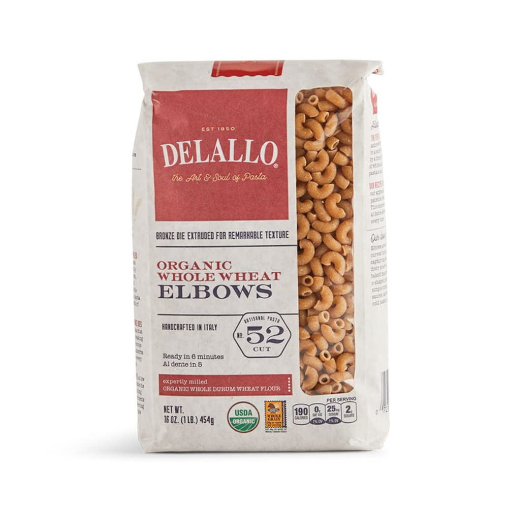 Delallo Organic Whole Wheat Elbows