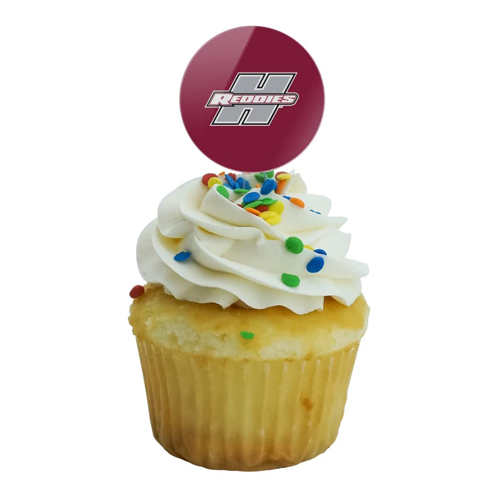 GRAPHICS & MORE Cupcake Picks Set of 6, Acrylic, Henderson State University, One Size, Model CUPCAKE.ROUND.CLCHSU.Z008454