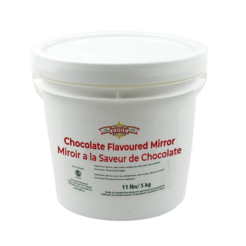 EDDE Chocolate Mirror Glaze, One 11-Pound Pail