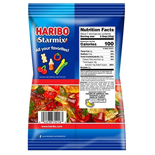 Haribo Gummi Candy, Starmix, 8 Oz. Bag
