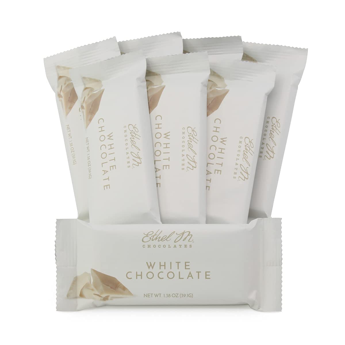 Ethel M Chocolates Top-Grade White Chocolate Bars Individually Wrapped Chocolate Candy Bars For Gifting Holidays & Everyday Indulgence (8 Pieces)