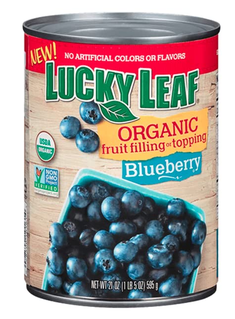 Lucky Leaf Organic Blueberry Pie Filling or Topping 21oz 4 Pack