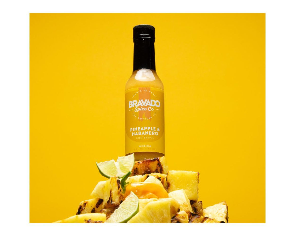 Pineapple And Habanero Hot Sauce By Bravado Spice Gluten Free, Vegan, Low Carb, Paleo Hot Sauce All Natural 5 oz Hot Sauce Bottl