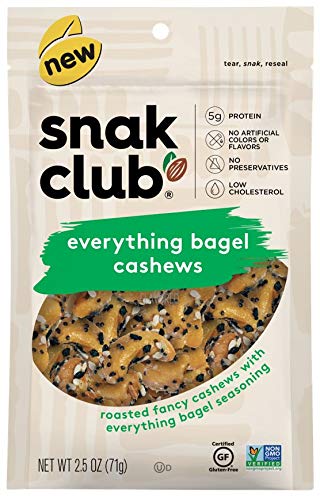 Snak Club Everything Bagel Cashews, 2.5 Ounce