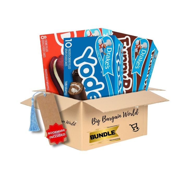Snack Cakes Variety Pack, Devil Dogs Yodels Funny Bone, 3 Count with Bookmark