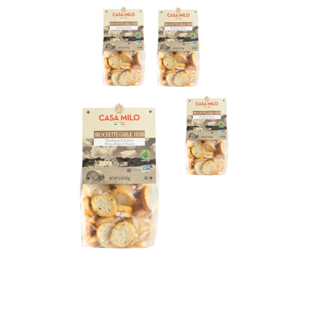 Casa Milo, Garlic Herb Bruschette, 5.3 oz. (4 pack)