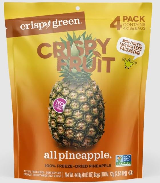 Crispy Green 406402 2.54 oz Dried Pineapple Pack of 8