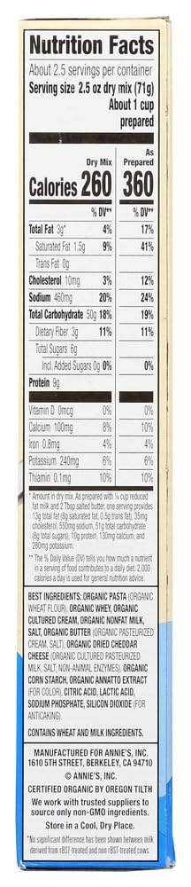 ANNIES HOMEGROWN MAC & CHS CLSSC ORG3, 6 OZ, PK- 12