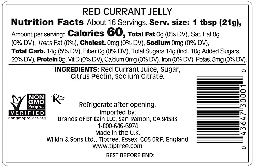 Tiptree Red Currant Jelly, 12 Ounce Jar
