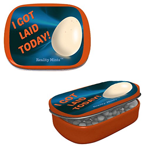 I Got Laid Today Mints - Easter Egg Design Mint Tin - Novelty Candy For Men - Wintergreen Breath Mints, Sugar-Free, Easter Baske