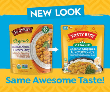 Tasty Bite Organic Chickpea Coconut and Turmeric Curry, Ready to Eat, Microwavable Entr e, Vegan, 10 Ounce (Pack of 6)