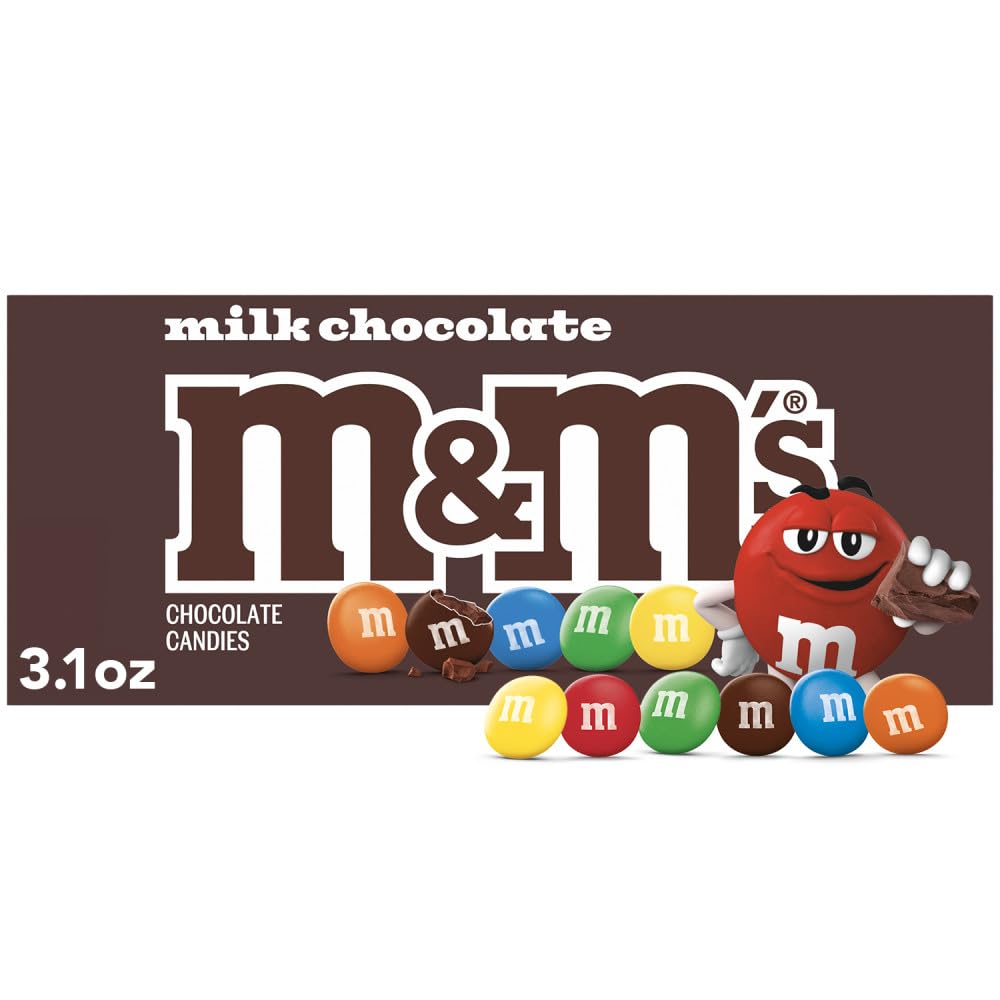 M&MS Milk Chocolate Candy Theater Box, 3.1 oz Box
