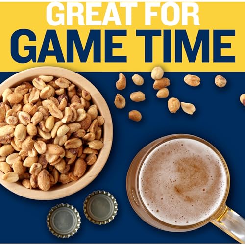 PLANTERS Sea Salt & Vinegar Peanuts (8 ct Pack, 6 oz Canisters)