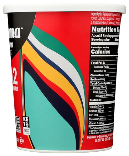 Trimona Foods Organic Plain Bulgarian A2A2 Yogurt, 32 Oz