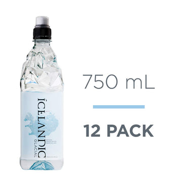 Icelandic Glacial Natural Spring Alkaline Water, 750 ml, Clear, Pack of 12, Model 893919001509