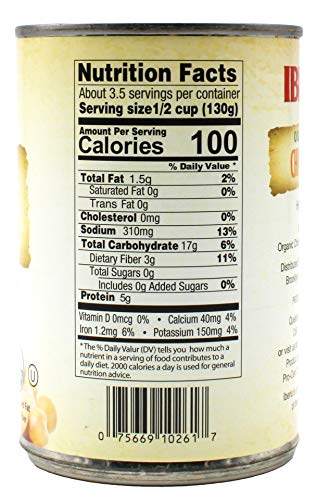Iberia Organic Chickpeas 15.5 oz (Pack of 8)