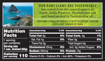 Crown Prince Natural Smoked Baby Clams In Olive Oil, 3-Ounce Cans (Pack Of 12)