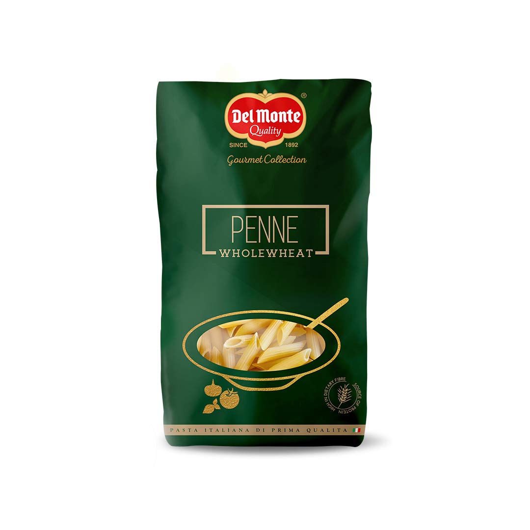 Delmonte Penne Rigate Whole Wheat Pasta, 500g