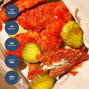 Daring Buffalo Plant Chicken Wings, Vegan, 8oz Pouch (Frozen)