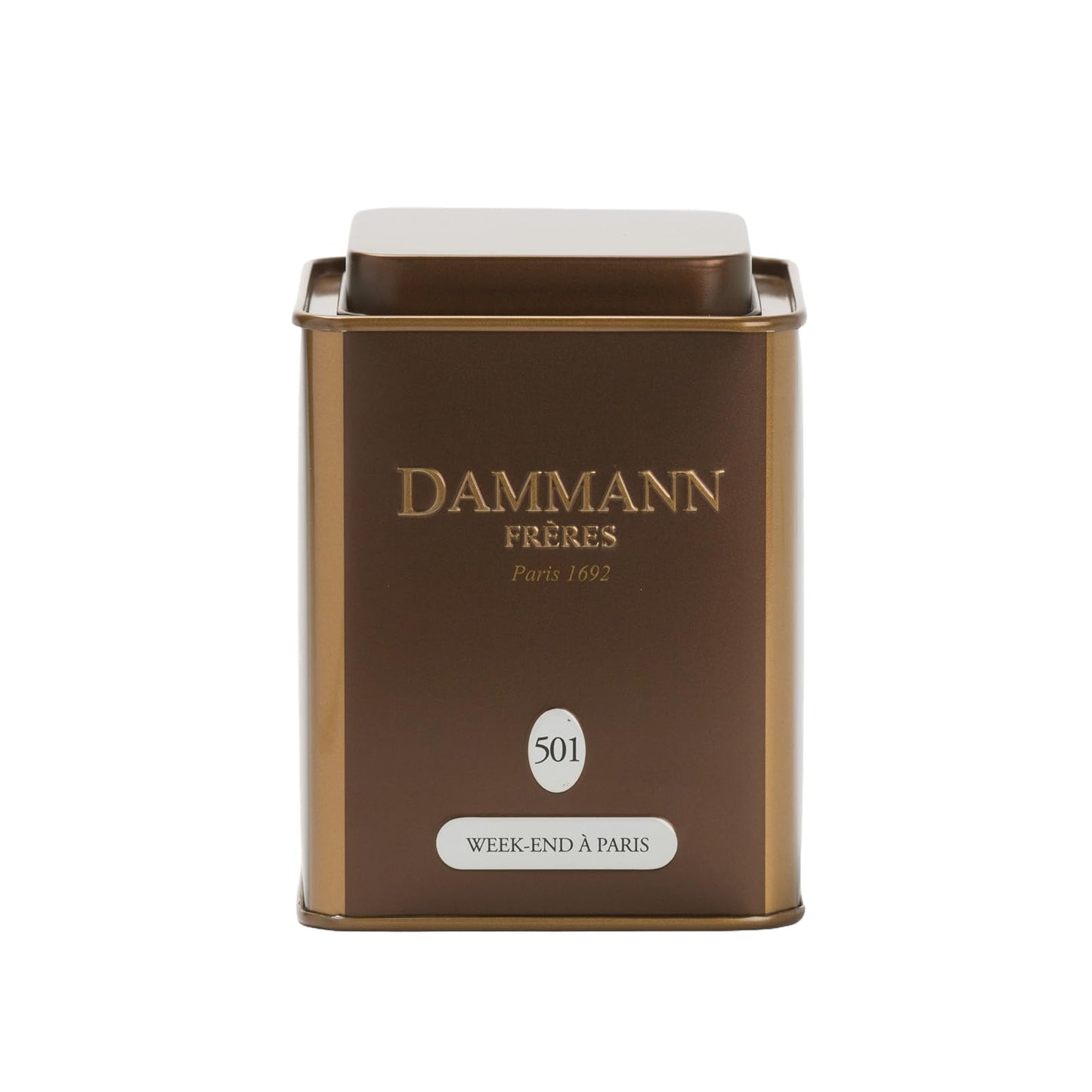 Dammann Freres Loose Leaf Week-end Paris enhanced Gourmet French Oolong Tea Blend Cherry Blossom Peach Blossom Almond Rose Flavors 3.52 Ounce Tin