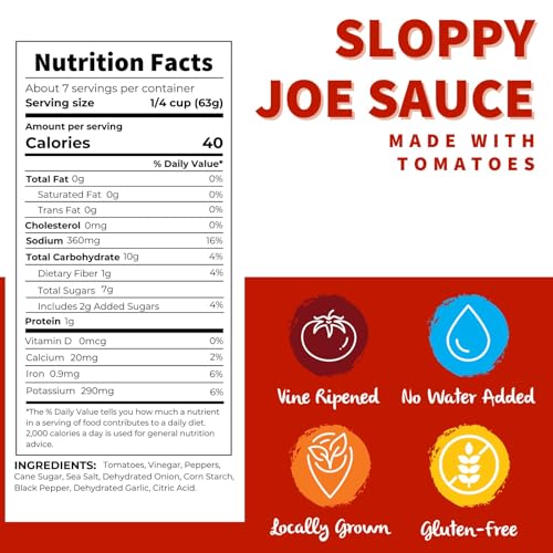 Dei Fratelli Sloppy Joe Sauce - Vine-Ripened Tomatoes, Gluten-Free, Non-GMO, 15oz - 6 Pack