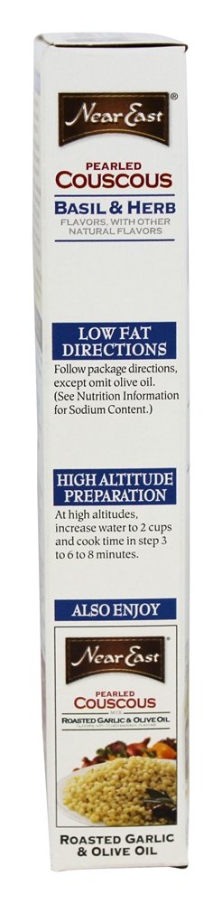 Near East Couscous, Basil Herb & Olive Oil, 5 Ounces - Flavorful Mediterranean Side Dish