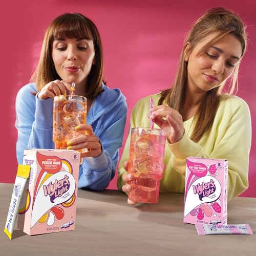 Wyler s Light Singles To Go Powder Packets, Water Drink Mix, Watertok Cotton Candy, 96 Servings, 8 Count x Pack of 12