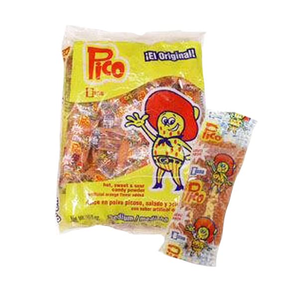 4-pack Pico Mediano, the Original Orange Flavor Hot Candy Powder, 4 Bags of 50-count