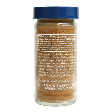 Morton & Bassett Ras El Hanout Seasoning Spice Blend, Salt-Free, Non-GMO, 2.3oz