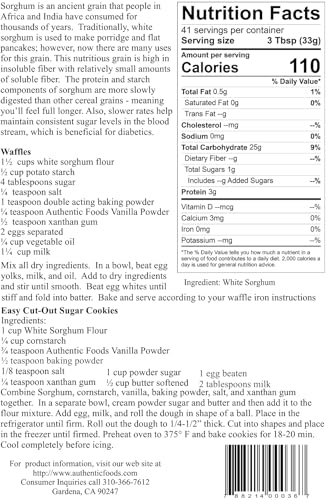 Authentic Foods Sorghum Flour Superfine 3Lbs