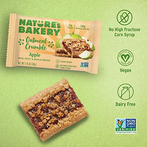 Natures Bakery Oatmeal Crumble Apple Bars, 1.41 Oz, 6 Ct