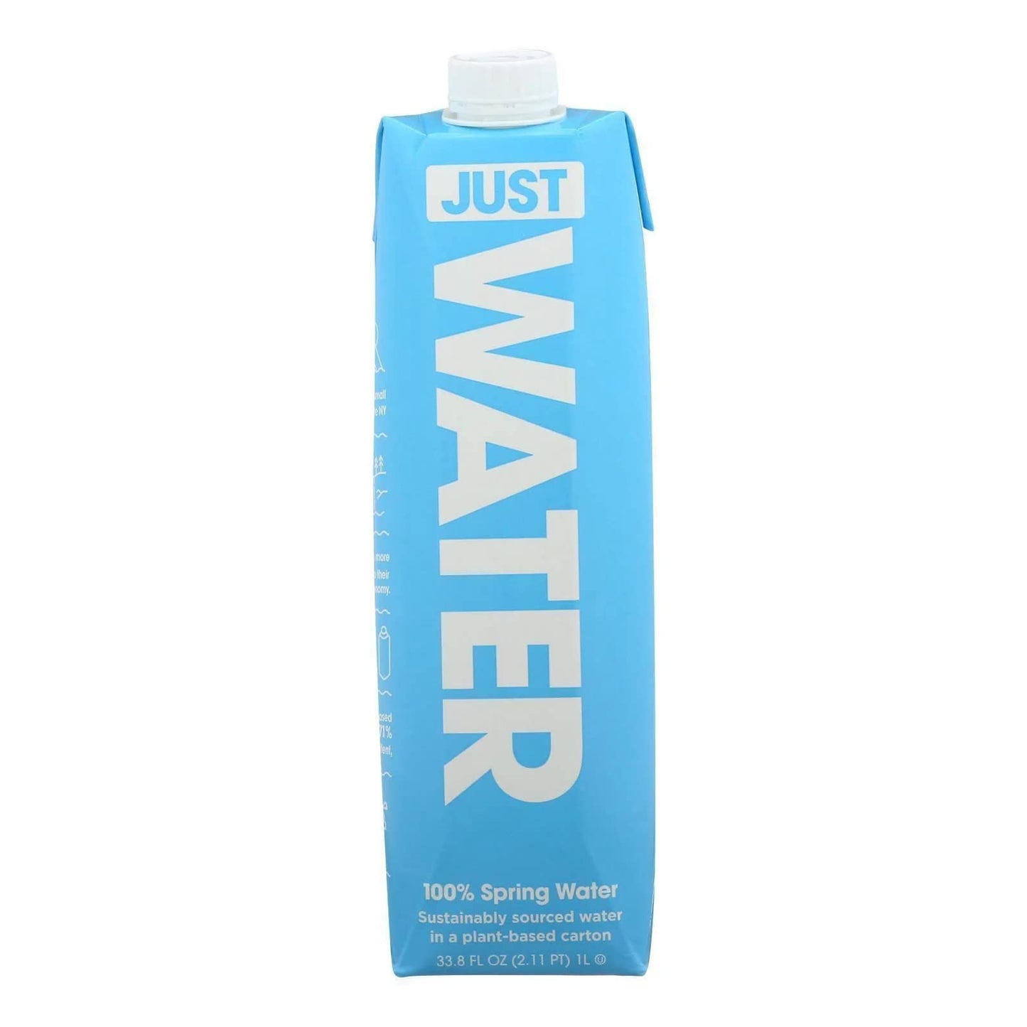 JUST Water Spring - Pure Spring Water, 33.8 Fl Oz (Pack of 1), Refreshing Hydration, No Added Ingredients