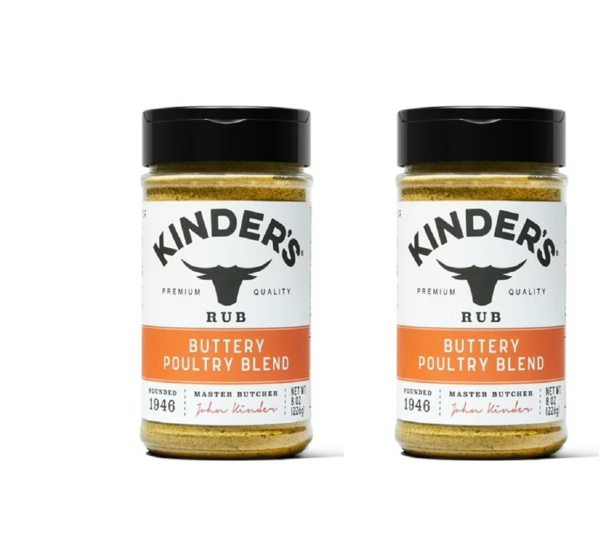 Kinders Seasonings & Rubs - 2 bottles (Buttery Poultry Blend 8oz)