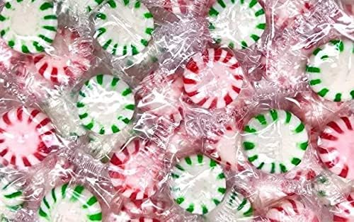 FirstChoiceCandy Starlight Mint Hard Candy Disc (2 Pound (Pack of 1), Red White Green Mint)