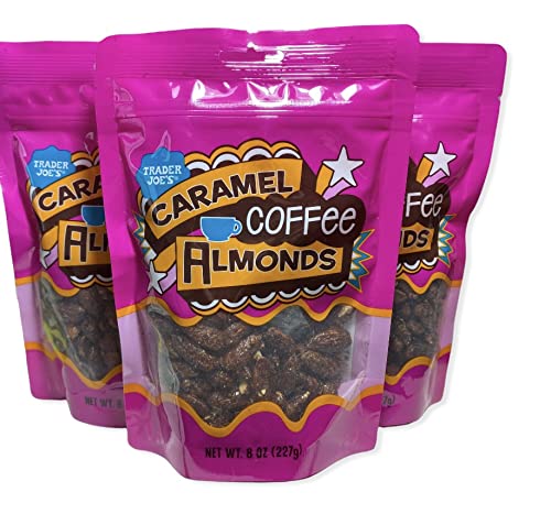 Trader Joes Caramel Coffee Almonds (Pack of 3)