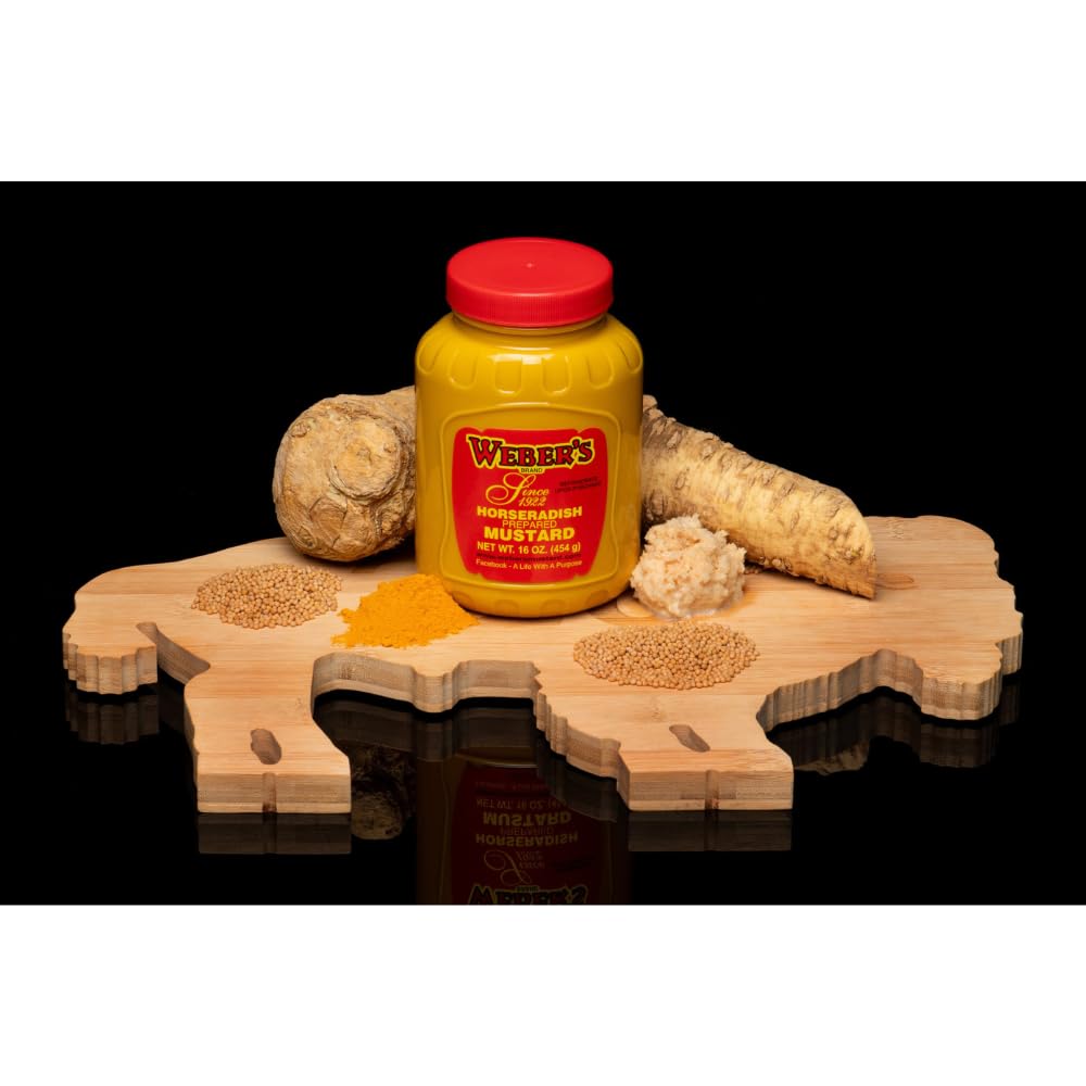 3-Pack Bundle 16 Oz. Webers Horseradish Prepared Mustard (3) 16 Oz. Containers