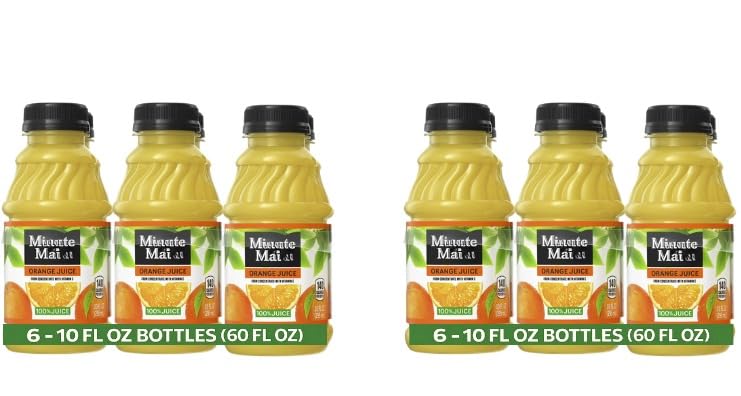 Minut Orange Juice Drink, 10 fl oz, 12 Bottles