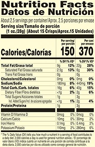 Pringles Salt and Vinegar Flavored Potato Crisps Chips (Pack of 12)