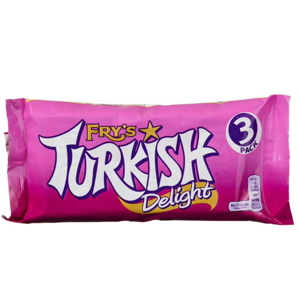 Frys Turkish Delight 3 x 51g pack - 5.3oz (British Chocolate)