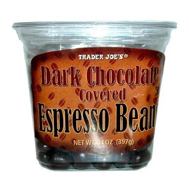 Trader Joes Dark Chocolate Covered Espresso Beans (Pack of 2)