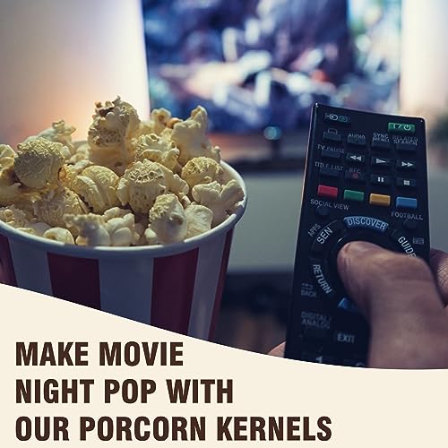 Concession Essentials Gourmet Mushroom Popcorn Kernels - Extra Large 4lbs for Perfect Popping and Flavorful Snacks