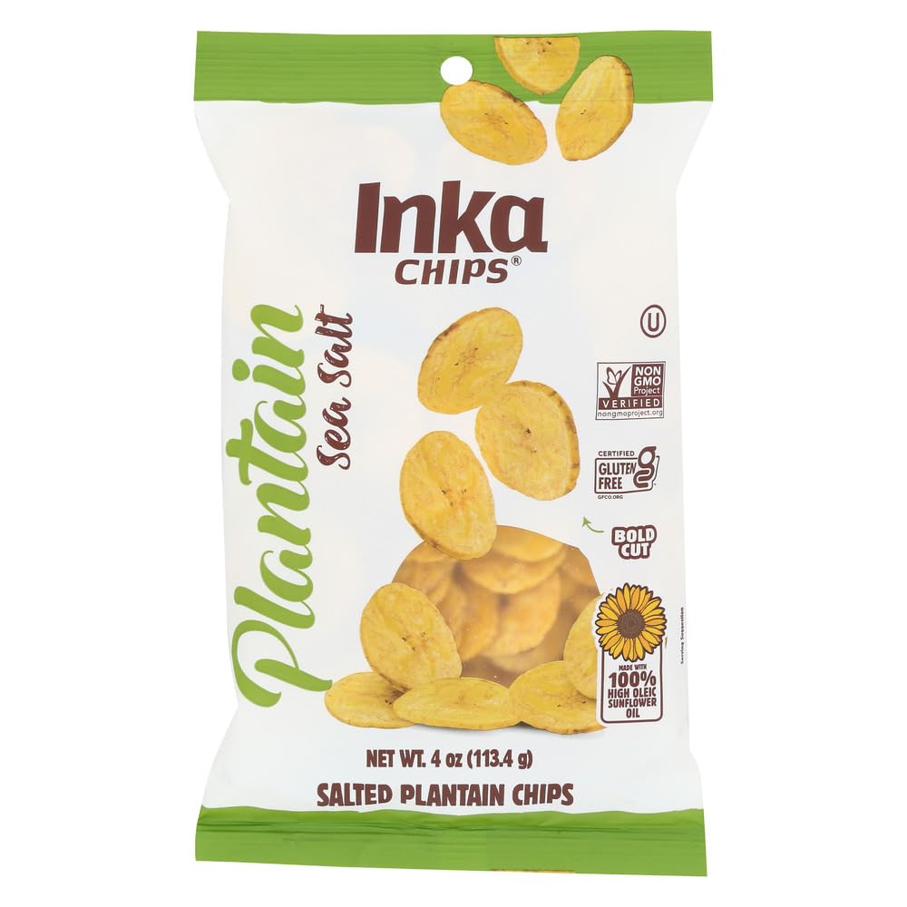 Inka Crops Original Plantain Chips 4 oz (Pack of 12)